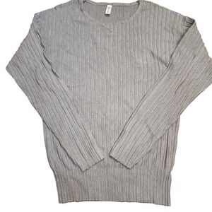 Soyaconcept Ribbed Knit Sweater Long Sleeve Crew Neck Sage green M Normcore